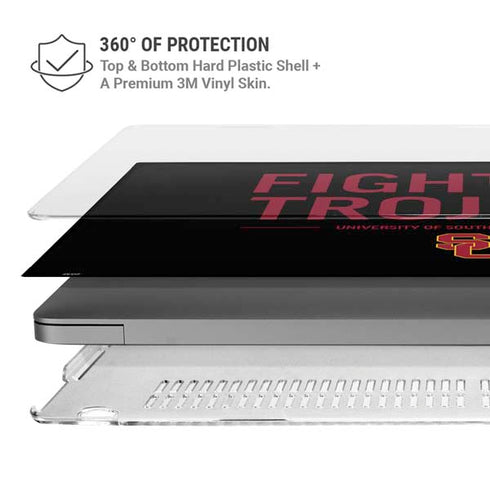University of Southern California Fight On Trojans MacBook Pro 14in (2021-24) Case plus Skin